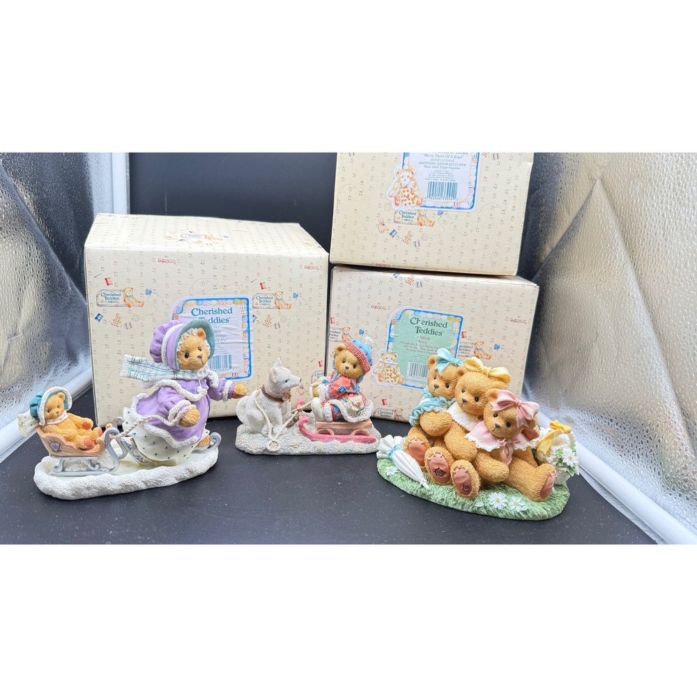 Cherished Teddies Figurine Lot 3 Erica Gretchen Danielle Enesco Hillman